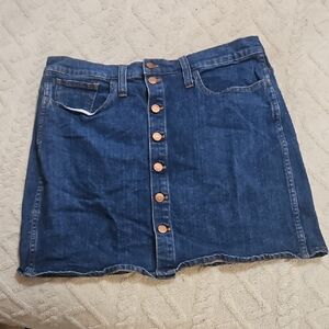 Madewell Blue Denim Skirt with Button Detail Size 32